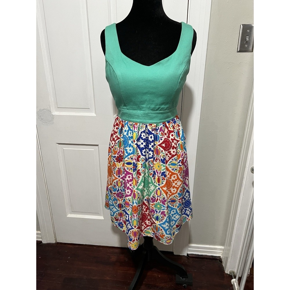 Large Judith March Women's Colorful Mint Dress